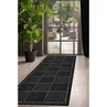Homemaker Black Check Gel Flatweave Runner Rug - 160 x 225cm Image 1