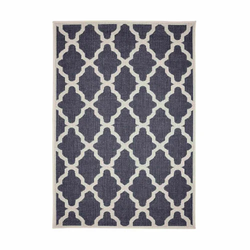 Homemaker Navy Trellis Gel Flatweave Runner Rug - 80 x 150 Image 5