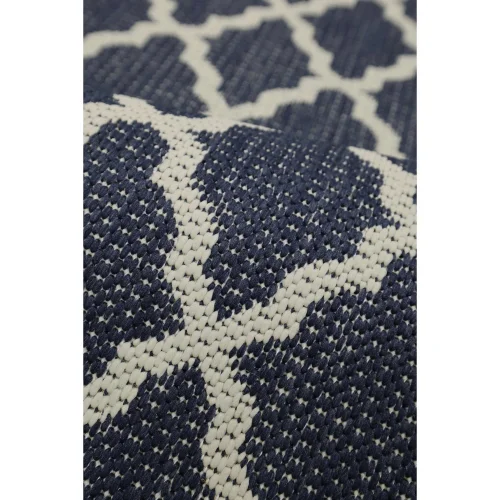 Homemaker Navy Trellis Gel Flatweave Runner Rug - 60 X 180 Image 2