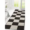 Homemaker Black Chequer Runner Rug - 80 x 150 Image 2
