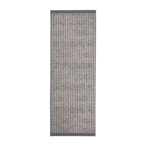 Homemaker Navy Hatch Design Runner Rug - 67 x 200 Image 6