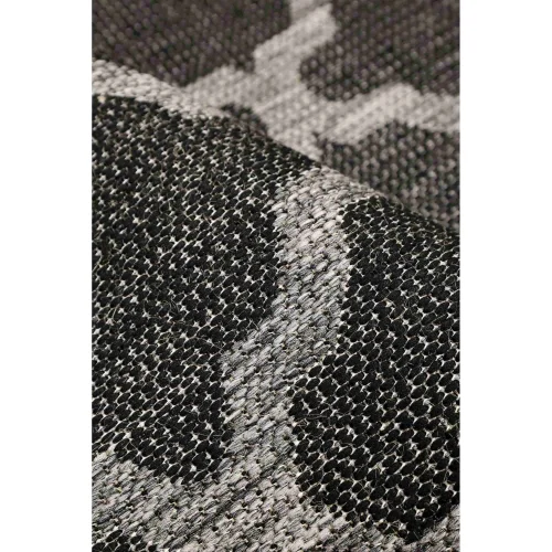 Homemaker Black Trellis Gel Flatweave Runner Rug - 80 x 150 Image 2