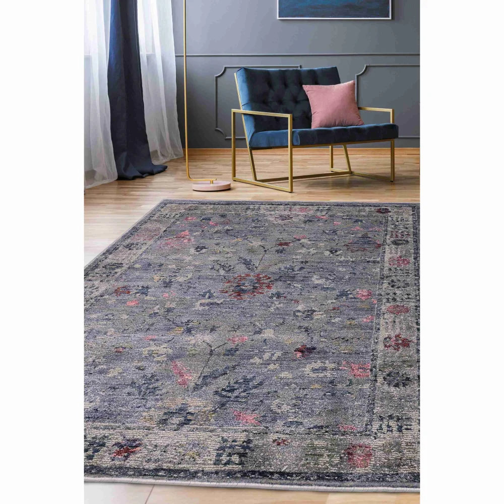 Homemaker Grey Orner Traditional Rug - 68 x 235cm Image 1