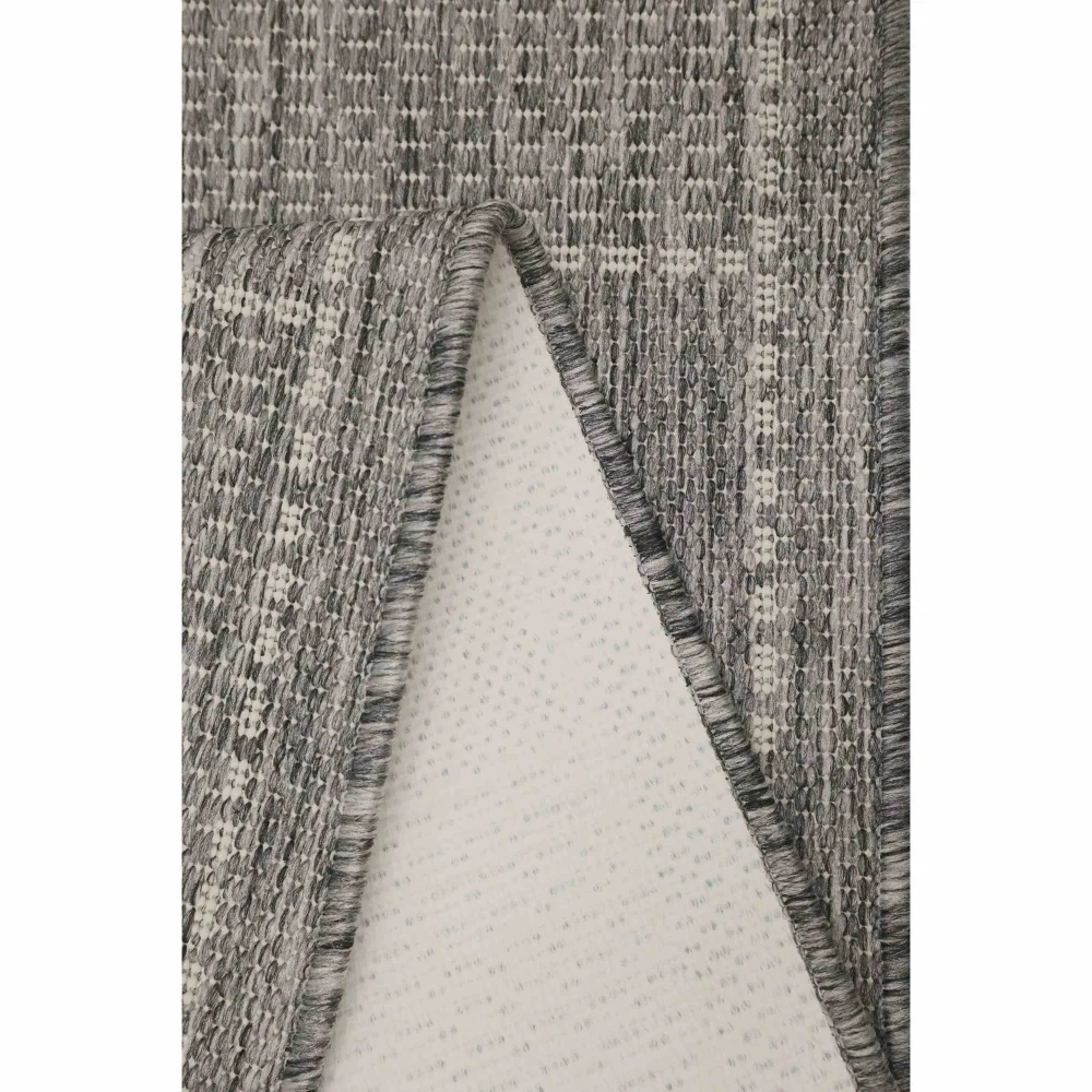Homemaker Steel Check Gel Flatweave Rug - 60 X 180 Image 4