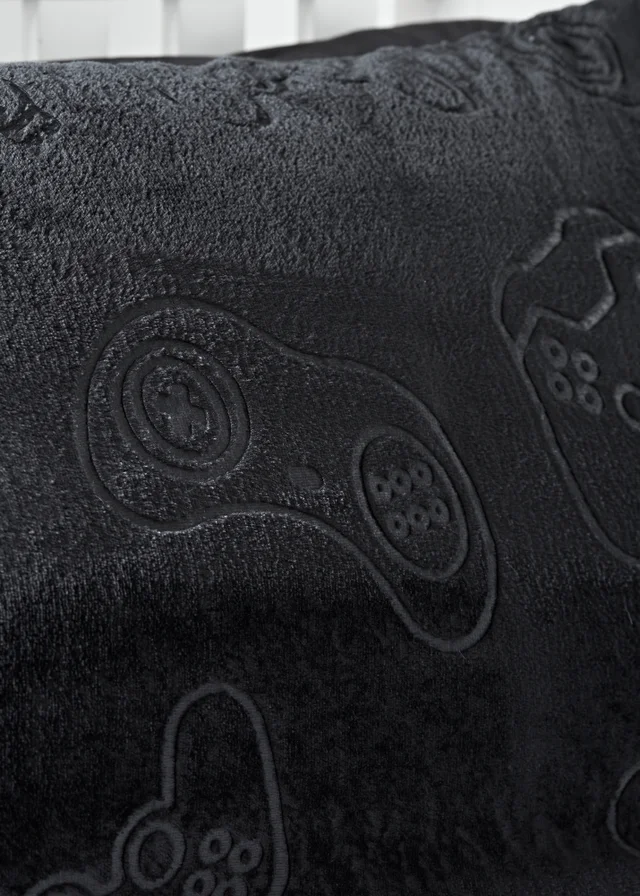 Black Gaming Fleece Duvet Set