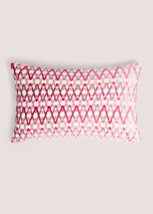 Pink Zigzag Cushion Image 1