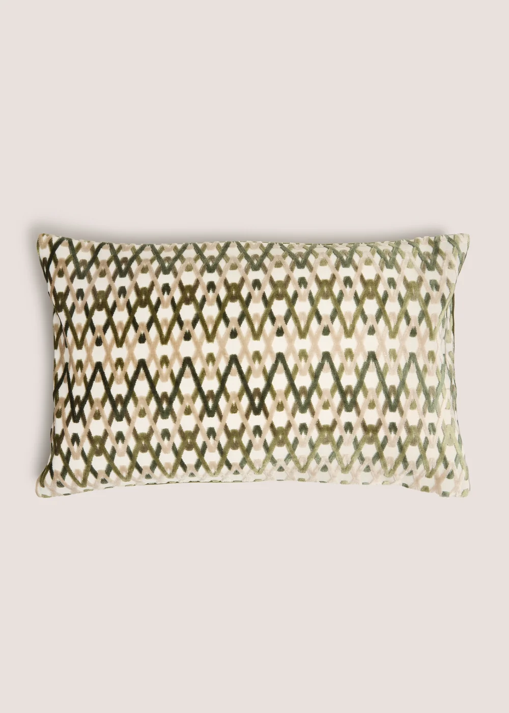 Green Zig Zag Cushion Image 1