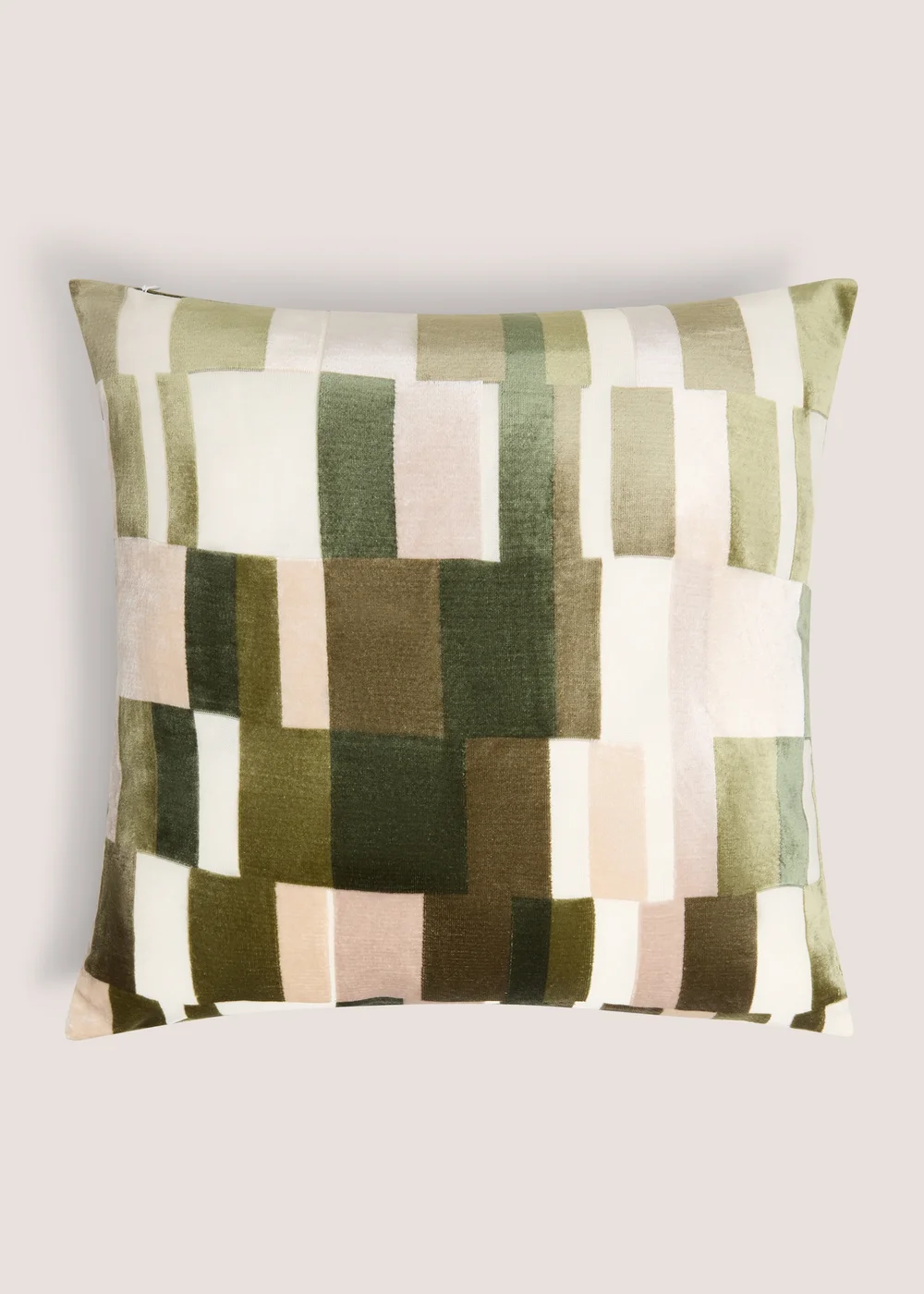 Green Colour Block Cushion Image 1