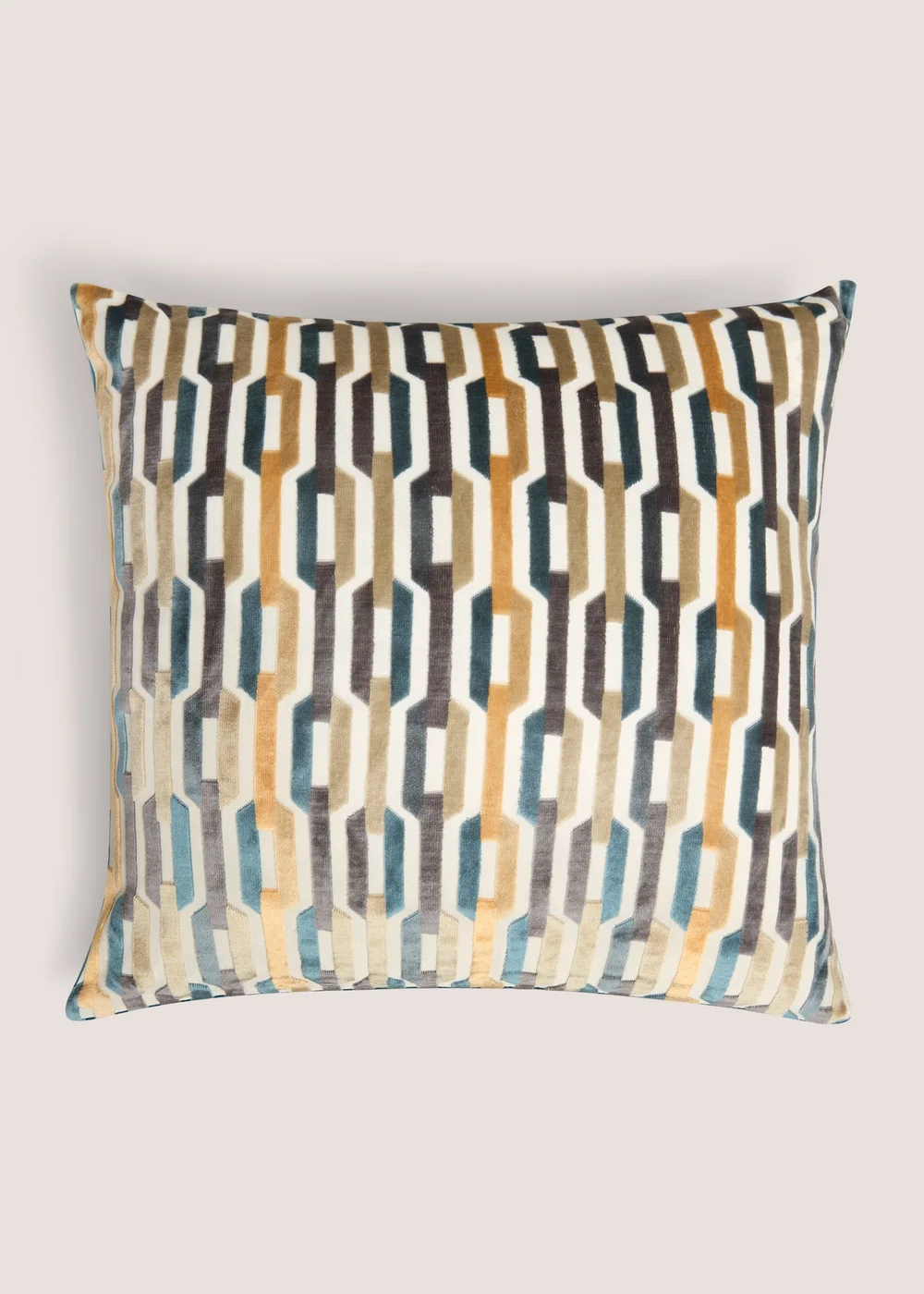 Blue Chain Design Cushion Image 1