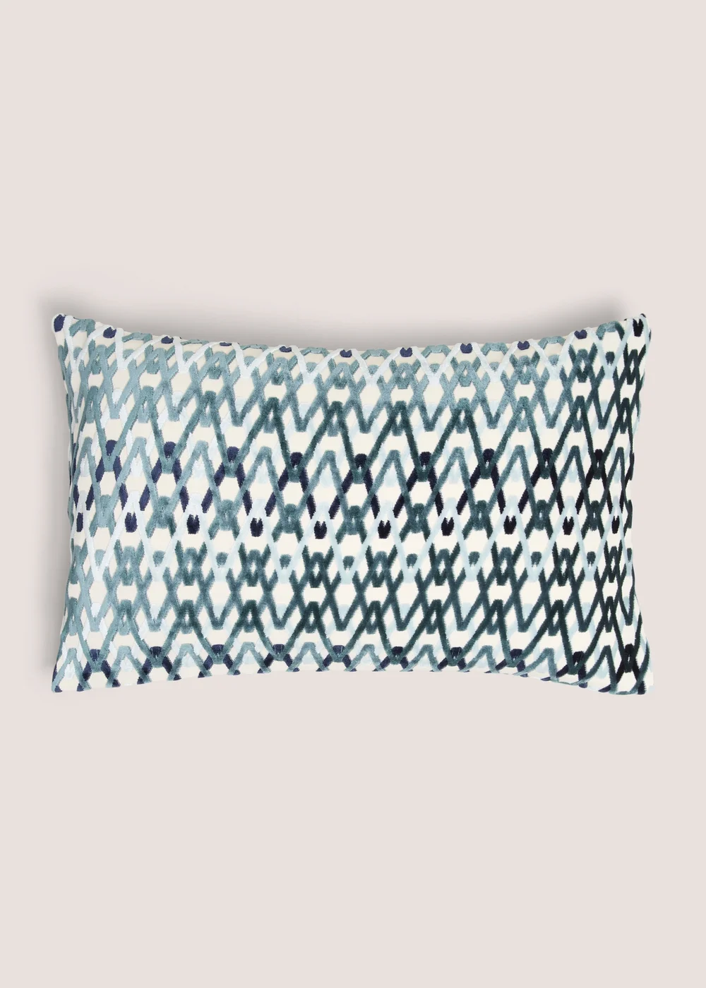 Blue Zig Zag Cushion Image 1