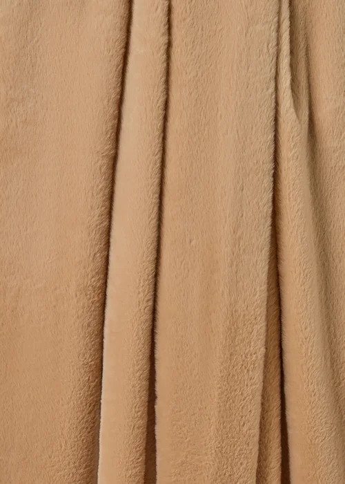 Caramel Faux Fur Throw Image 2