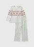 Girls Cream Fairisle Pointelle Mini Me Pyjama Set (4-13yrs) - Age 7 Years Image 1
