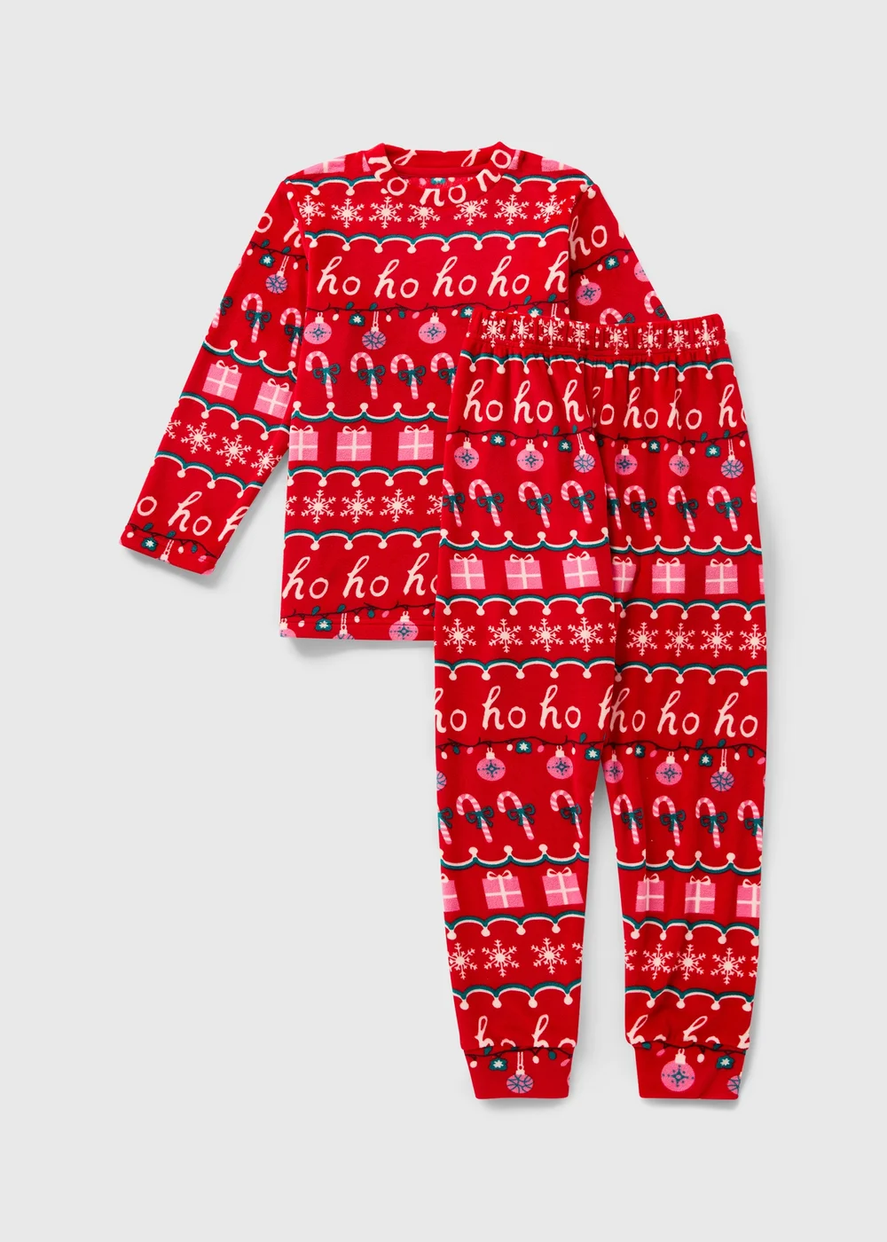 Girls Red Ho Ho Family Pyjama Set (1–13yrs) - 1 to 1 half years Image 1
