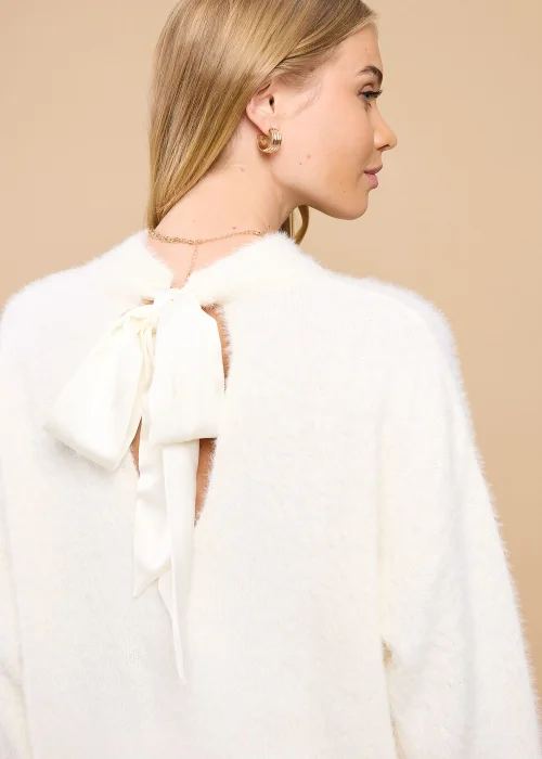 Little Mistress Oyster Soft Jumper with Bow Detail by Vicky Pattison - 22 Image 4