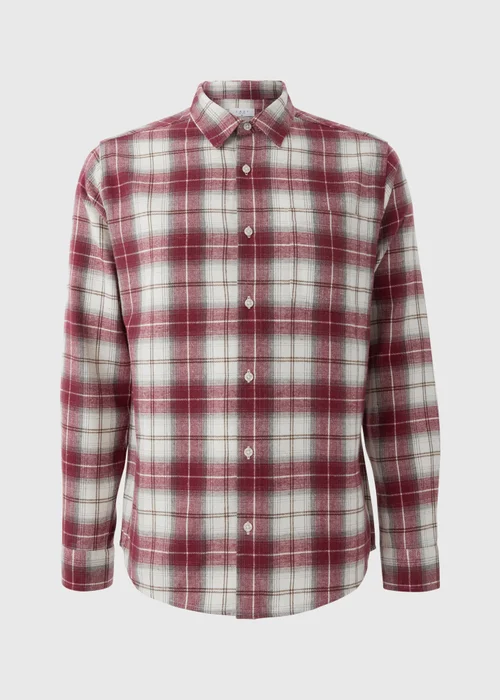 Burgundy Check Shirt - Medium Image 4