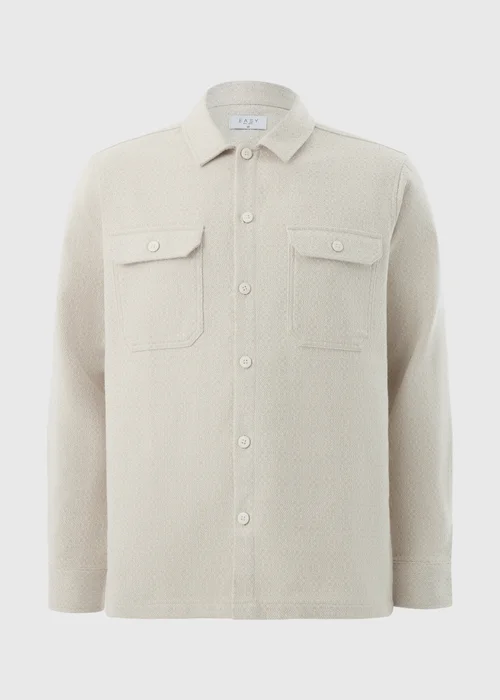 Cream Textured Overshirt - 3XL Image 4
