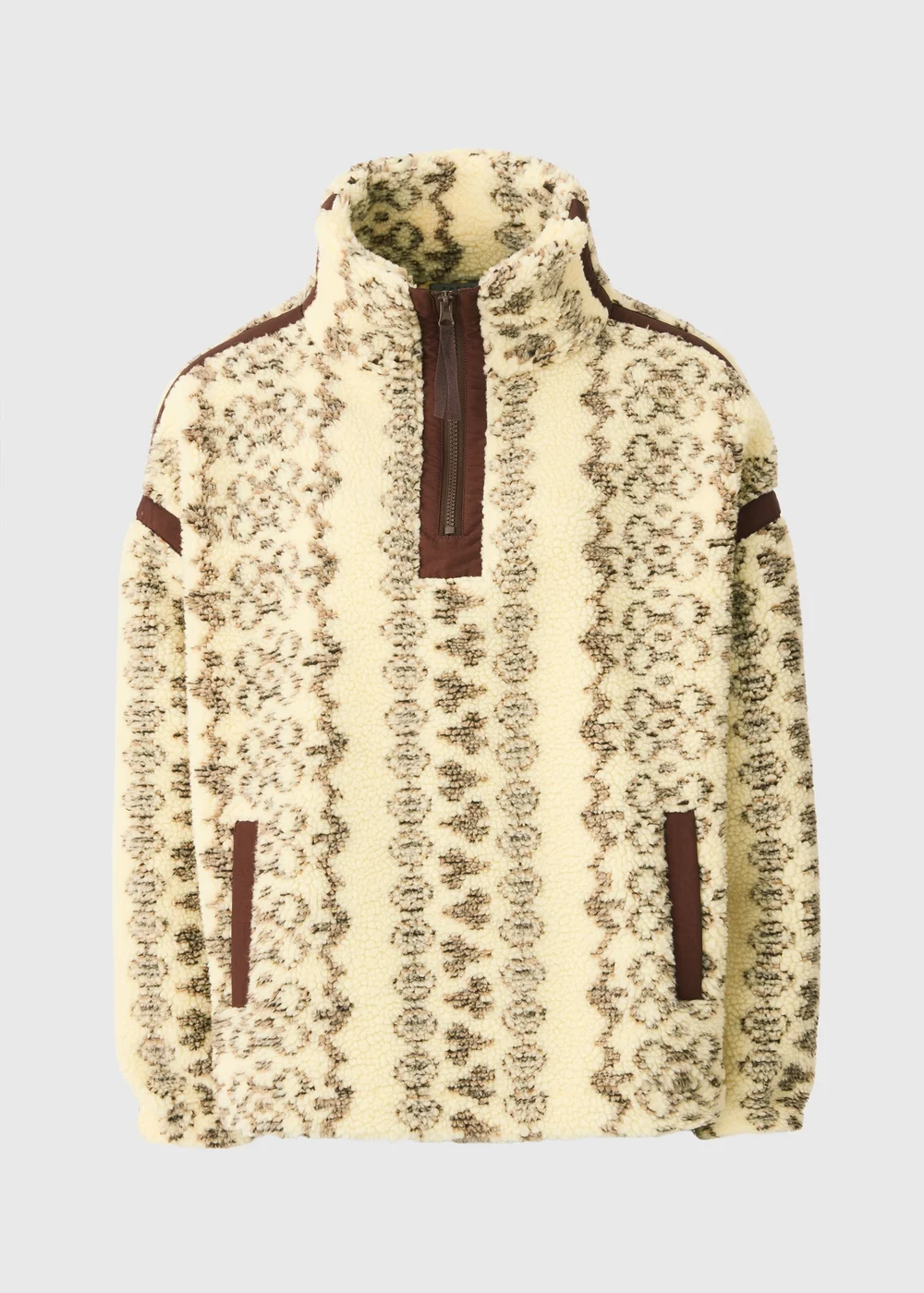 Stone Aztec Borg Jumper - Large Image 4