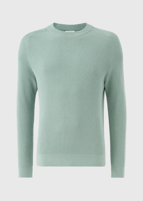 Mint Ribbed Crew Jumper - Small Image 3