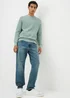 Mint Ribbed Crew Jumper - Small Image 2