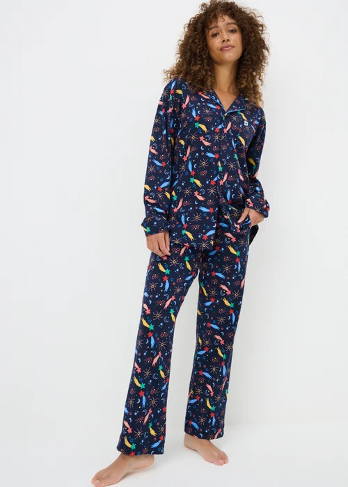 Alder Hey Adult Unisex Navy Traditional Pyjama Set - Medium Image 3