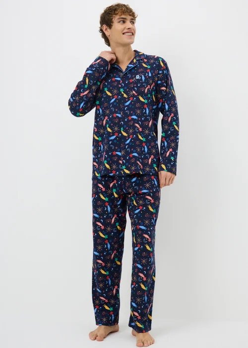 Alder Hey Adult Unisex Navy Traditional Pyjama Set - Medium Image 4