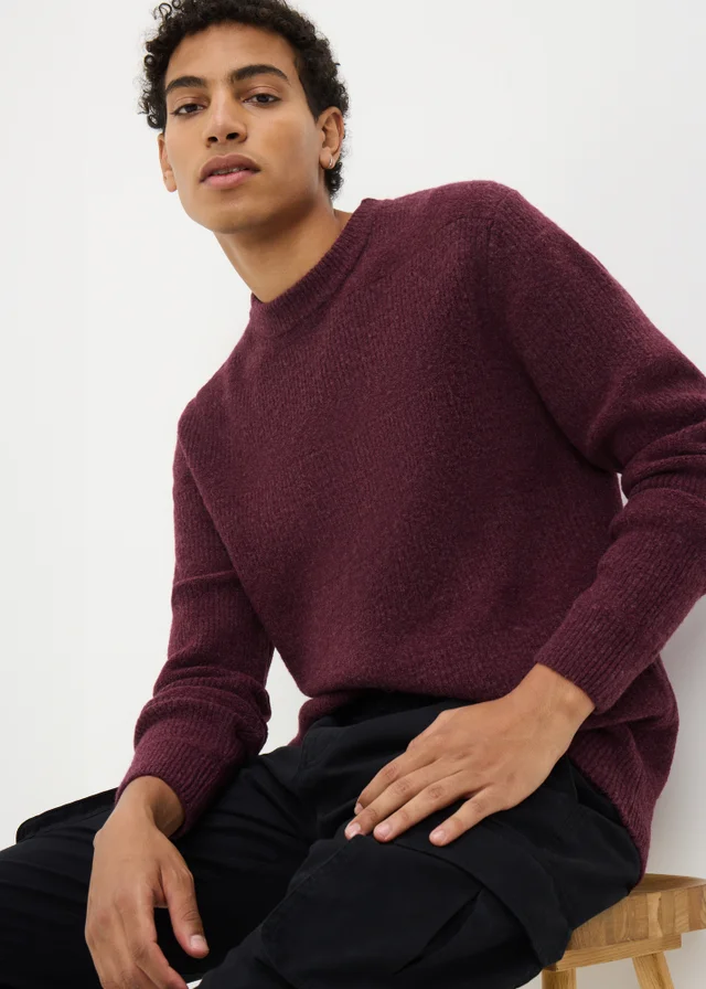 Burgundy Cosy Crew Neck Jumper
