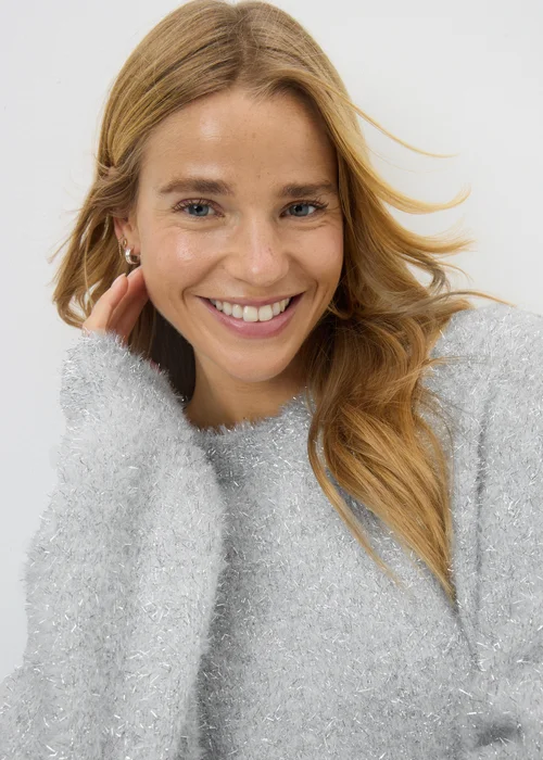 Papaya Petite Cream Tinsel Jumper - Extra small Image 3