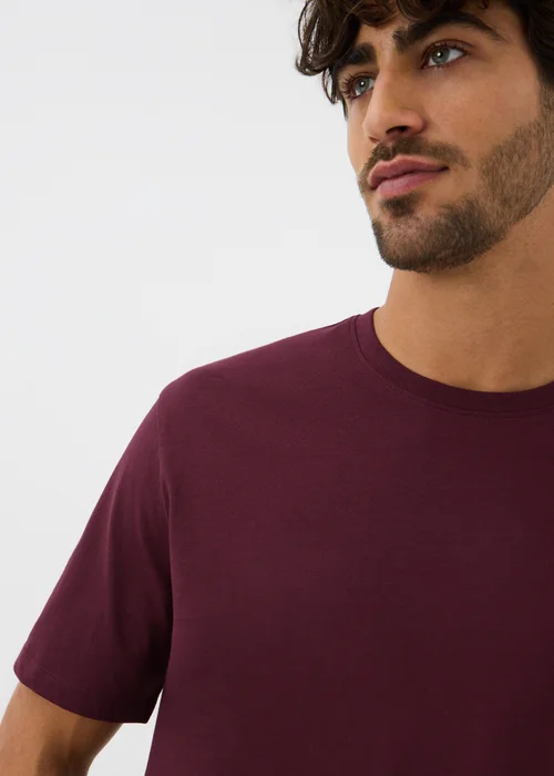 Burgundy Essential Crew T-Shirt - Extra small Image 2