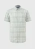 Lincoln Green Check Washed Shirt - Small Image 3