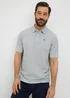 Lincoln Grey Textured Polo Top - Small Image 1