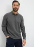 Lincoln Grey Textured Polo Top - Small Image 1