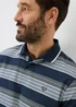 Lincoln Navy Stripe Polo Shirt - Small Image 3