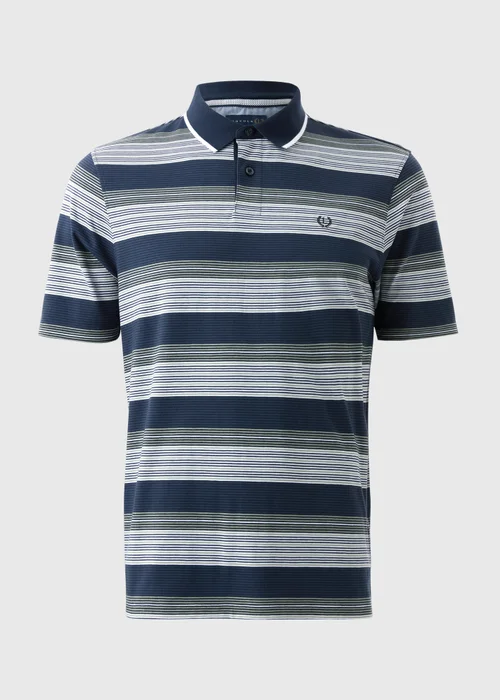 Lincoln Navy Stripe Polo Shirt - Small Image 4