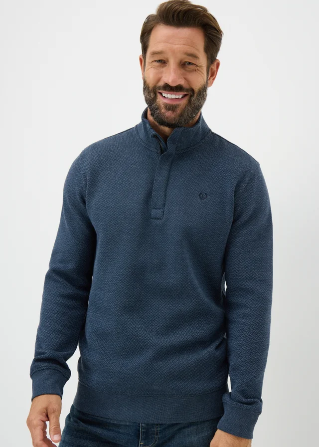 Lincoln Navy 1/4 Zip Sweatshirt