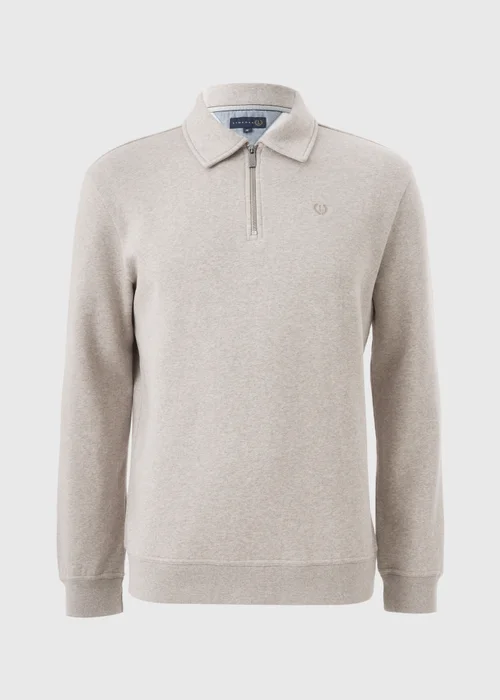 Lincoln Oatmeal Polo Sweatshirt - Medium Image 4