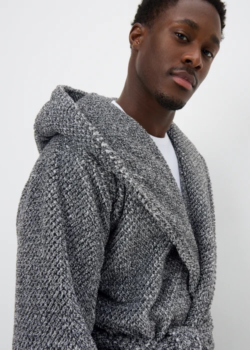 Grey Popcorn Dressing Gown - Medium Image 2