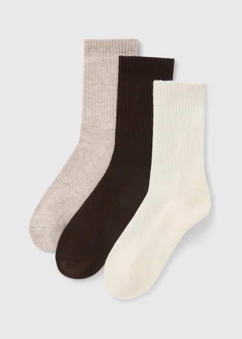 Multicoloured 3 Pack Socks - One Size Image 1