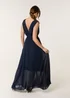 Blue Vanilla Navy Sleeveless Wrap Front Maxi Dress - M/L Image 3