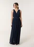 Blue Vanilla Navy Sleeveless Wrap Front Maxi Dress - M/L Image 1