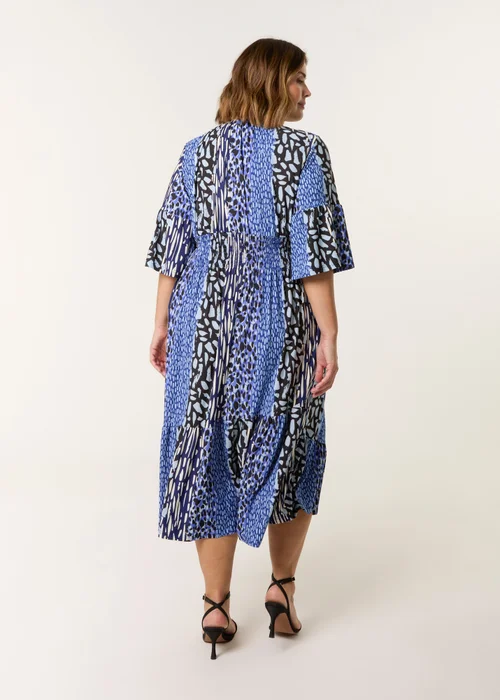 Blue Vanilla Navy Curve Elasticated V Neck Midi Dress - 18-20 Image 2