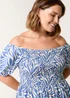 Blue Vanilla Blue Curve Elasticated Off The Shoulder Maxi Dress - 18-20 Image 3