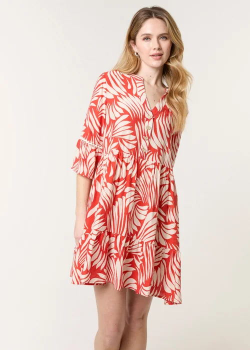 Blue Vanilla Orange Ric Rac Smock Shirt Dress - M/L Image 1