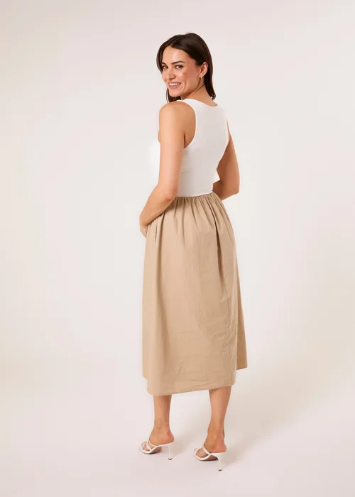 Blue Vanilla Stone Mix Fabric Midi Dress - M Image 2