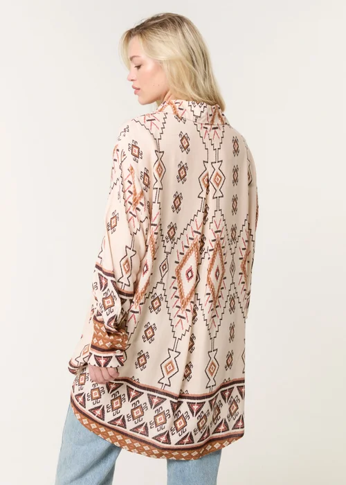 Blue Vanilla Stone Shirt With Geometric Print - One Size Image 4