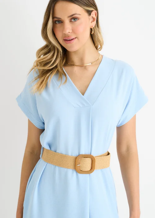 Gini London Blue Air Flow Belted Oversized Dress - M/L Image 3