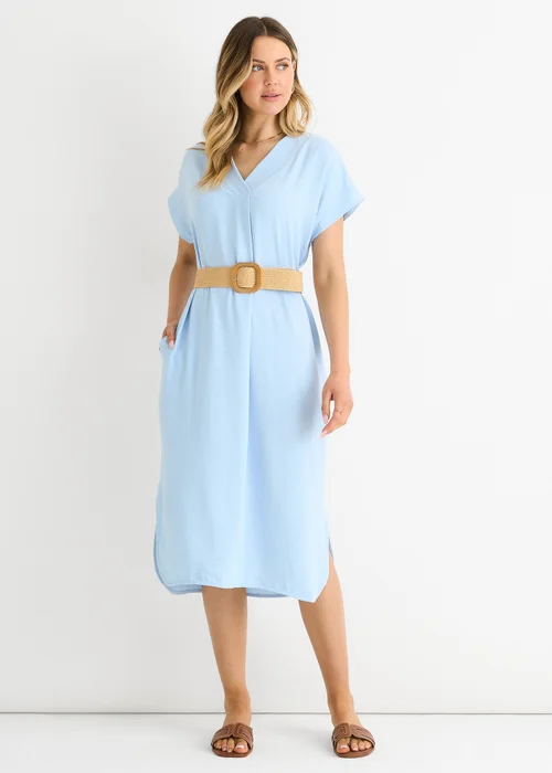 Gini London Blue Air Flow Belted Oversized Dress - M/L Image 4