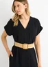 Gini London Black Air Flow Belted Oversized Dress - Medium/Large Image 3