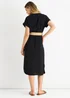 Gini London Black Air Flow Belted Oversized Dress - Medium/Large Image 2