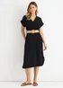 Gini London Black Air Flow Belted Oversized Dress - Medium/Large Image 1