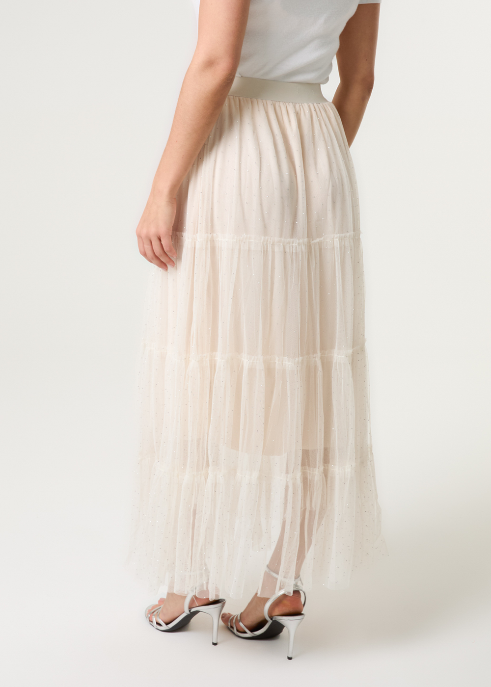 Blue Vanilla Cream Long Layered Skirt - Small/Medium Image 2